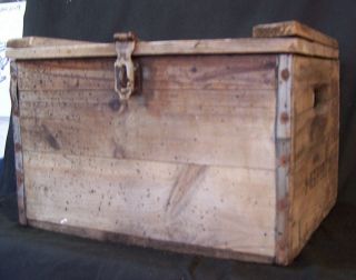 Antique Vntg c1950 HOOD MILK Dairy Wooden Advertising Crate Box TIN LINED w Lid 3