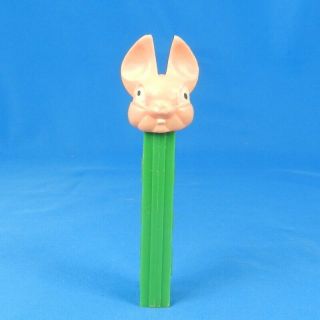 Vintage Pez Pink Bunny Easter Candy Dispenser No Feet Yugoslavia 3.  9 Green Stem