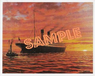 White Star Line OLYMPIC,  TITANIC & OCEANIC 4 Prints 8 