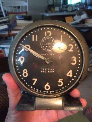 Vintage Big Ben Alarm Clock By Westclox,  Running
