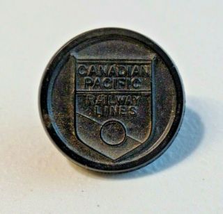 Vtg.  Canadian Pacific Railway Lines Uniform Button Wm.  Scully Ltd.  Plastic 6498
