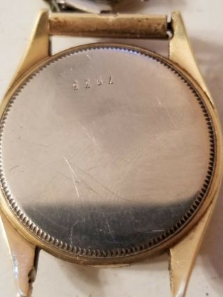 solar aqua wrist watch (rolex?) vintage gold tone not 3