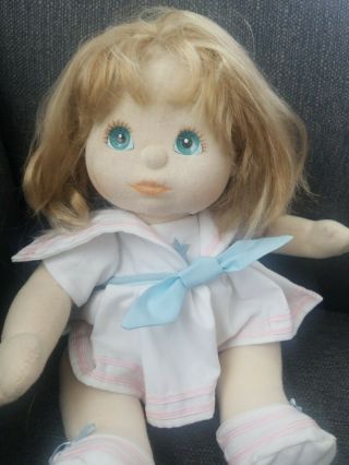 Vintage My Child Doll 1985 Blonde Hair Aqua Blue Eyes Mattel