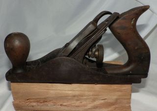 Antique Stanley No 3 Hand Plane 1910 Us Pat Corrugated Base Sweet Heart Blade
