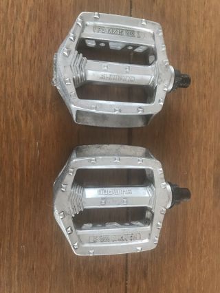 Shimano Sx Pedals Old School Bmx Vintage 1/2 Inch One Piece Crank Silver Alloy