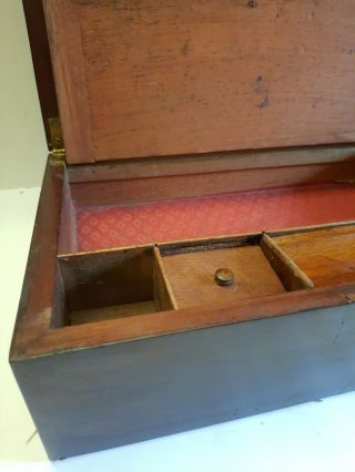 Victorian Mahogany Writing Slope Wooden Box. 3