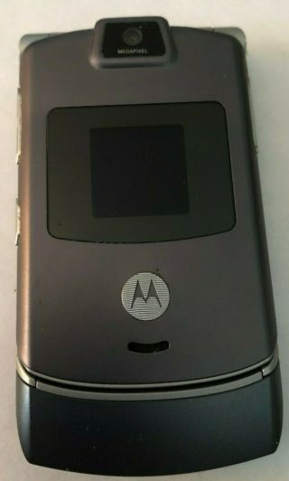 Motorola Razr V3 Alltel Gray Cell Phone Parts Repair Vintage Very Good