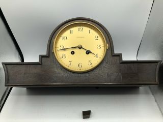 Antique 1922 German Lenzkirch Art Deco Table Clock Or Restoration