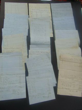 C.  1849 - 100 Antique Providence Tool Company Manuscript Receipts
