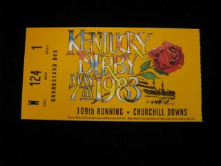 1983 Kentucky Derby Ticket Stub.  Horse Racing / Churchill Downs