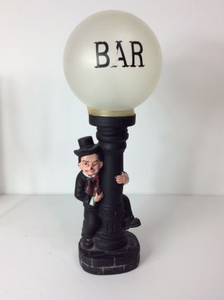Vintage Drunk Hobo Charlie Chaplin Lamp Post Bar Globe