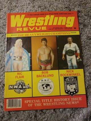 Vintage Wrestling Revue September 1982,  Ric Flair,  Bob Backlund,  Nick Bockwinkel