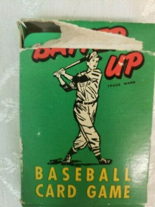 1949 Ed - U - Cards - Batter Up Baseball Card Game - 36 Cards With Instructions