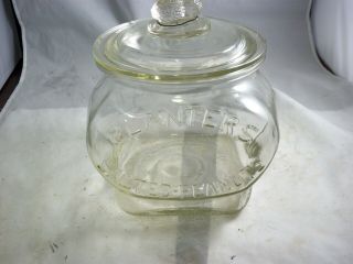 antique planters salted peanuts countertop display jar with matching li 2