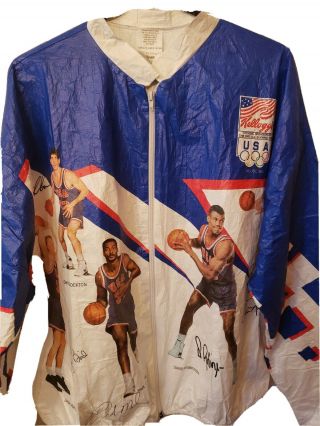 Vintage 1992 Team Usa Dream Team Jacket Kelloggs Tyvek Basketball Olympics Large