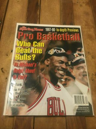 Michael Jordan The Sporting News Pro Basketball Preview 1997 - 98 Nl Newsstand