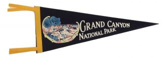 Vintage 1950 - 60’s Grand Canyon National Park 18” Felt Pennant In