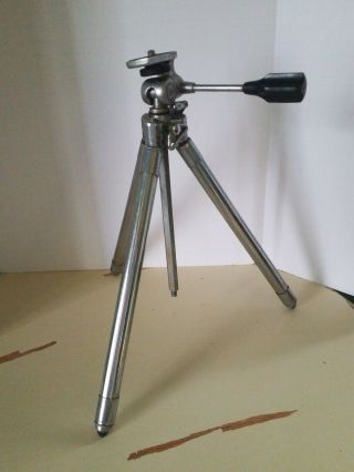 Vintage Prinz Albert Telescoping Camera Tripod - Heavy Steel