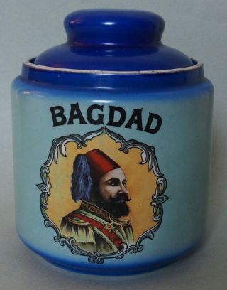 Vintage Bagdad Tobacco Advertising Jar Not Tin