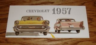1957 Chevrolet Full Line Foldout Sales Brochure 57 Chevy Corvette Bel Air