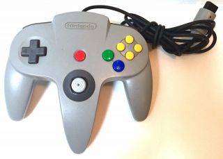 Vintage Authentic Nintendo 64 Controller Grey N64 Gray