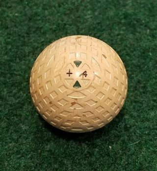 Antique Collectible ",  4 " Unusual Mesh Golf Ball By The Canada Golf Ball Co.