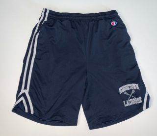 Vintage 90s Georgetown Hoyas Lacrosse Blue Shorts Size Adult Large Ncaa