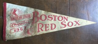 1967 Boston Red Sox Al American League Champions Pennant
