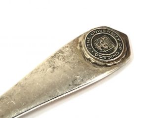 Vintage Sterling Silver ‘university Of Chicago’ Souvenir Spoon
