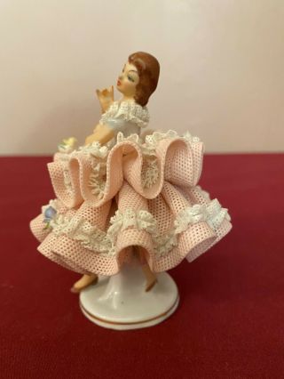 Antique Dresden Lace Ballerina Figurine 3