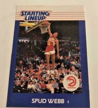 Desirable Regional 1988 Spud Webb Atlanta Hawks Starting Lineup Slu Card