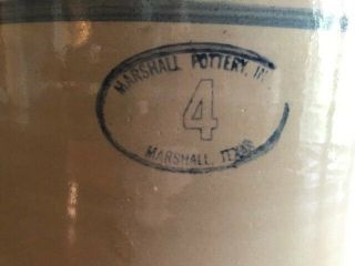 Vintage Marshall Texas Pottery 4 Gallon Crock with Lid VGC 2