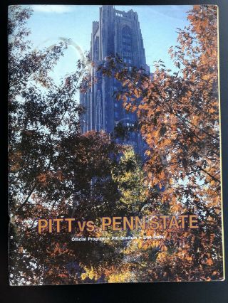 1977 Pitt Panthers Vs Penn State Nittany Lions Football Program Bx3