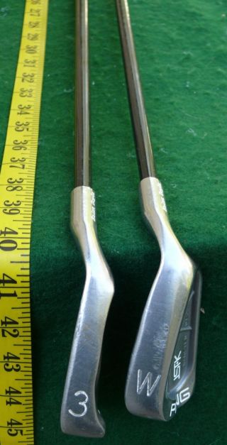 Vintage Antique Golf Clubs Woods Putters Irons Ping Isi K Green Dot Wedge 3 Iron