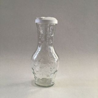 Salad Dressing Shaker Oil Vinegar Cruet Bottle Vintage Good Seasons Glass Vines