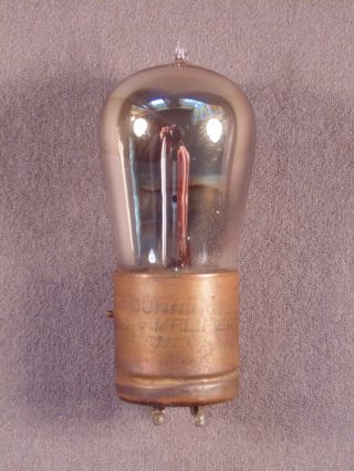 1 C - 301 - A Cunningham Brass Base Tipped Antique Radio Amplifier Vacuum Tube