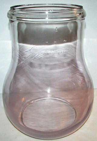 Antique Dietz No.  3 Tubular Street Lamp / Lantern Globe Sun Purple Glass 10 3/4 "