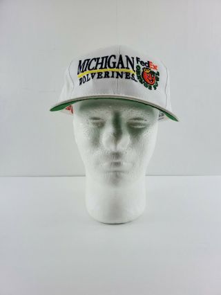 Vtg University Of Michigan Wolverines Snap Back Orange Bowl Hat