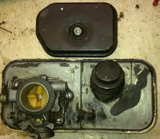 Vintage Briggs And Stratton Gas Tank,  Carburetor And Air Cleaner