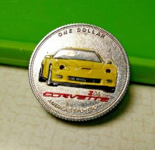 Corvette Z06 One Dollar 100th Anniversary Light Up Coin Token General Motors