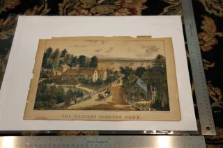 The Western Farmers Home 1871 Currier And Ives Lithograph C6619