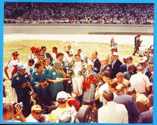 Formula One / Indy 500 - Jim Clark & The Crowd - 8x10 Color Photograph
