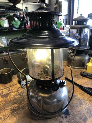 Vintage AGM 268 Camping Lantern Great With Pump,  Cobalt Blue Vent 2