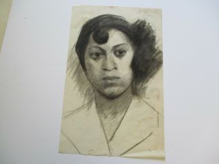 Conrad Buff Drawing Antique Old Vintage Portrait Female Woman Women