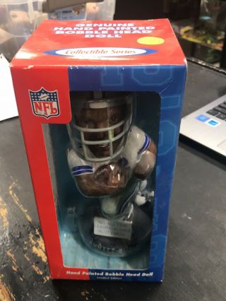 Nfl Hand Painted Bobble Head Dallas Cowboys Emmitt Smith Collectible