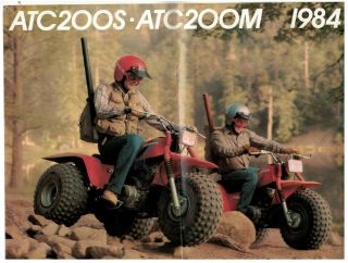 1984 Honda Atc (atv) Sales Brochure 200s & 200m