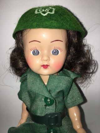 8 " Cosmopolitan Toy Corp Brun.  Ginger 1 In Girl Scout Outfit W/hat Vintage