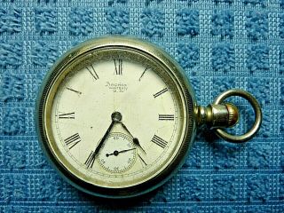 Antique 1889 American Waltham Open Face Pocket Watch 18s / / Lever Set