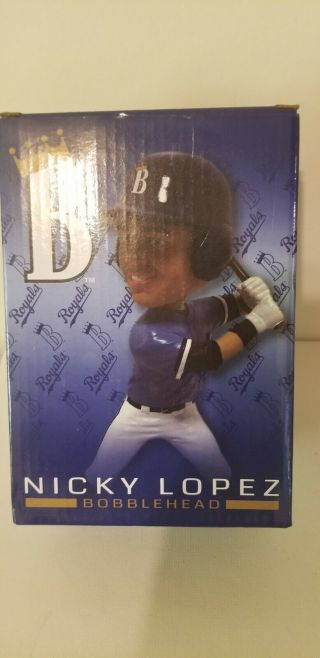 Nicky Lopez Burlington Royals Bobblehead.  Sga Nib Mlb.  Kansas City Royals.