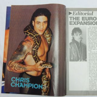 WRESTLING EYE JAN.  1993 CHRIS CHAMPION,  ROCK ' N ROLL EXPRESS,  BRET HART 3
